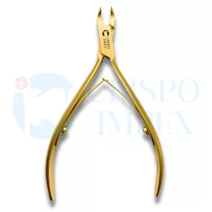 Cuticle Cutter Gold 3mm JawBlades - Double Spring